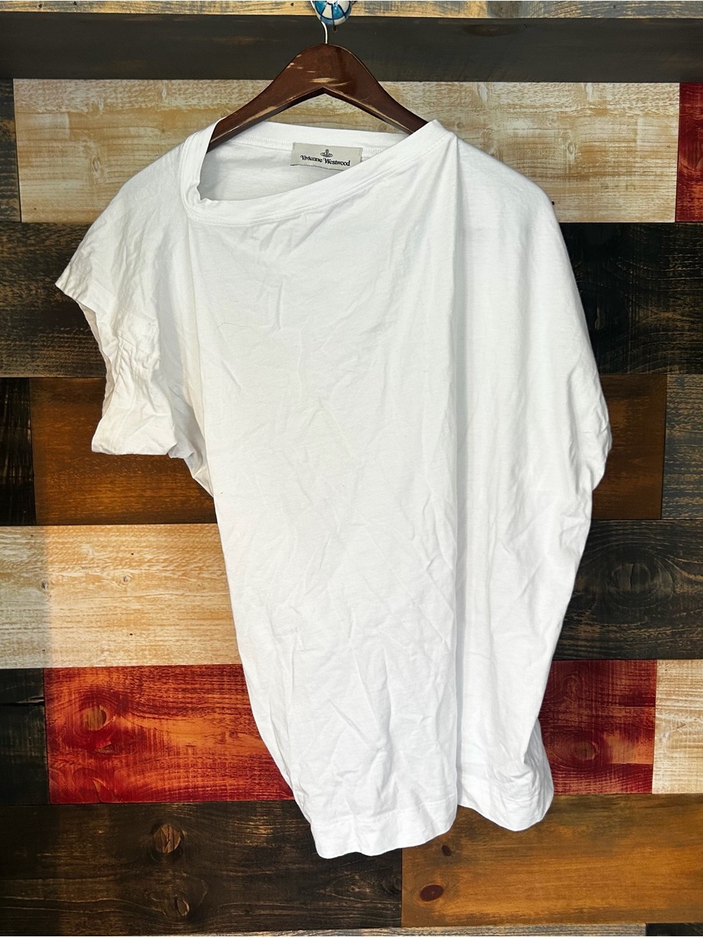 White Vivienne Westwood Men's Crew Neck T-Shirt hebo top 3xl